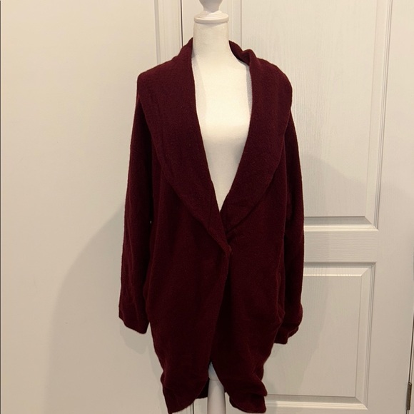 Moth Jackets & Blazers - Moth Women's Burgundy Coat 100% wool